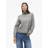 VILA Vila dame strik VILORY Knit Medium grey melange