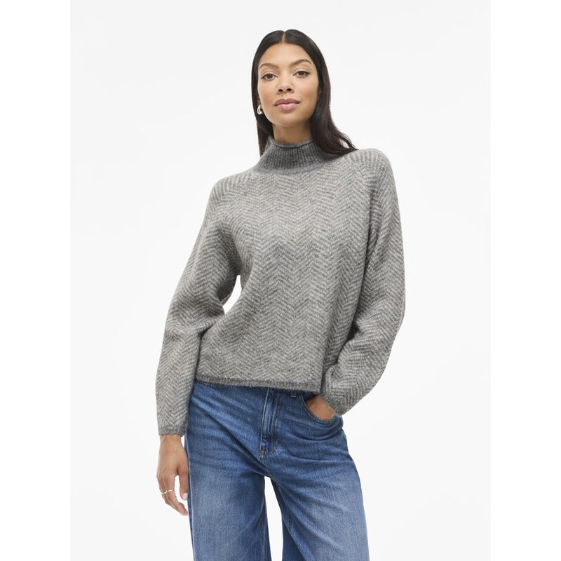 VILA Vila dame strik VILORY Knit Medium grey melange