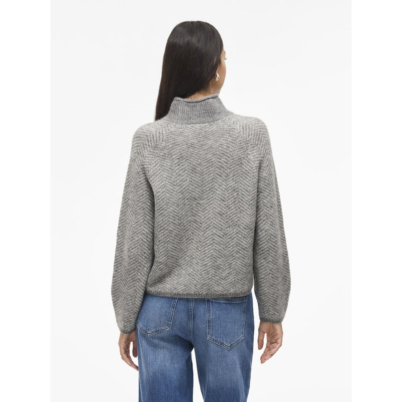 VILA Vila dame strik VILORY Knit Medium grey melange