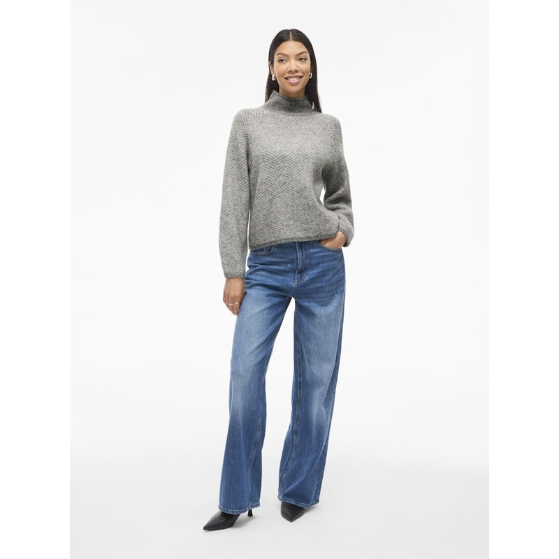 VILA Vila dame strik VILORY Knit Medium grey melange
