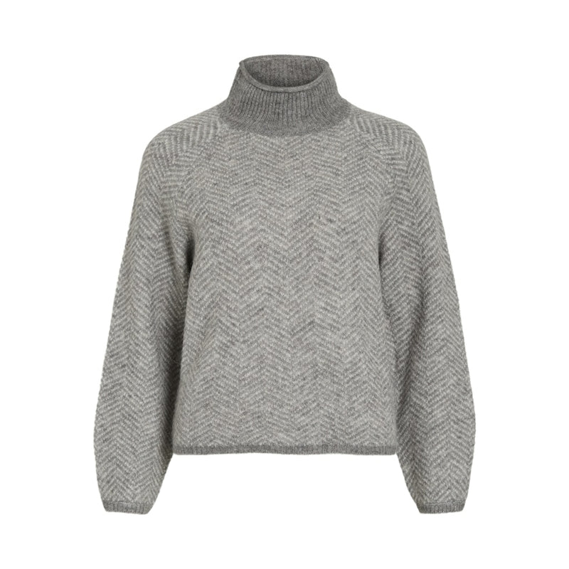 VILA Vila dame strik VILORY Knit Medium grey melange