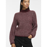 VILA Vila dame strik VILORY Knit Port Royale Pattern EGGNOG MELANGE
