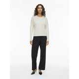 VILA Vila dame strik VISIQUIN Restudsalg White