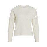 VILA Vila dame strik VISIQUIN Restudsalg White