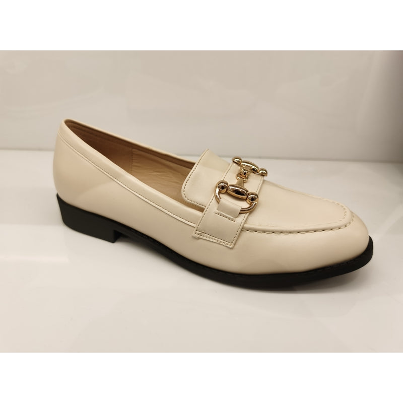 SHOES Cilla dame loafers 77-442 Restudsalg Beige