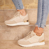 SHOES Dame sneakers 9209 Shoes Beige