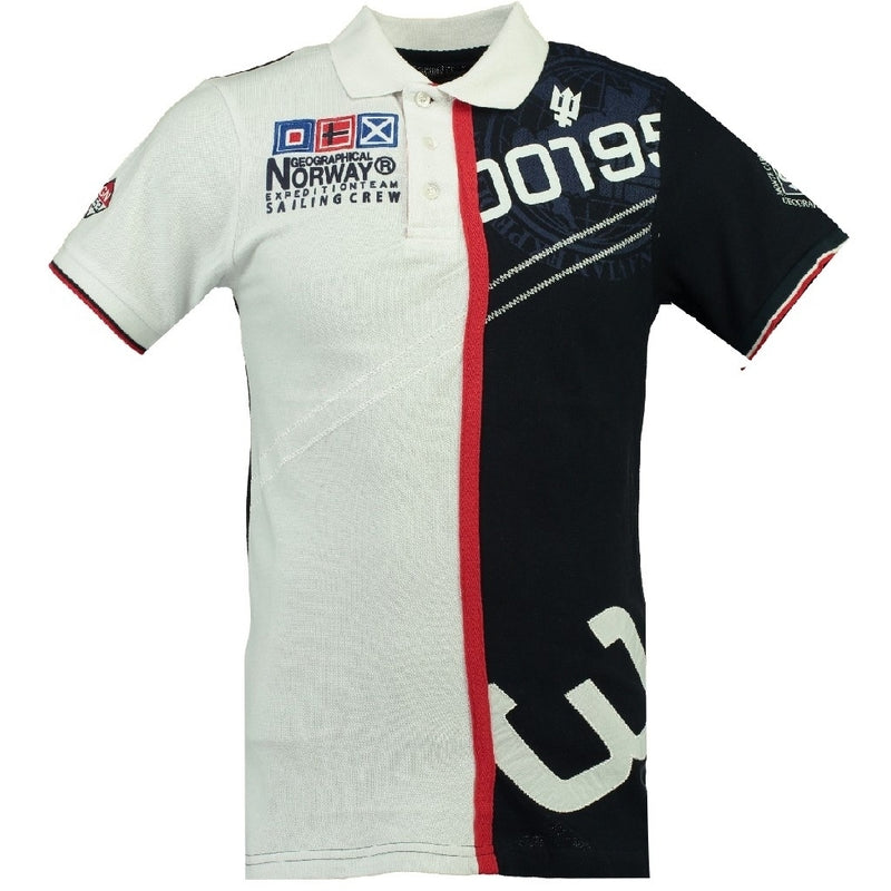 Geographical Norway GEOGRAPHICAL NORWAY POLO Herre KAPCODE Restudsalg White/Navy