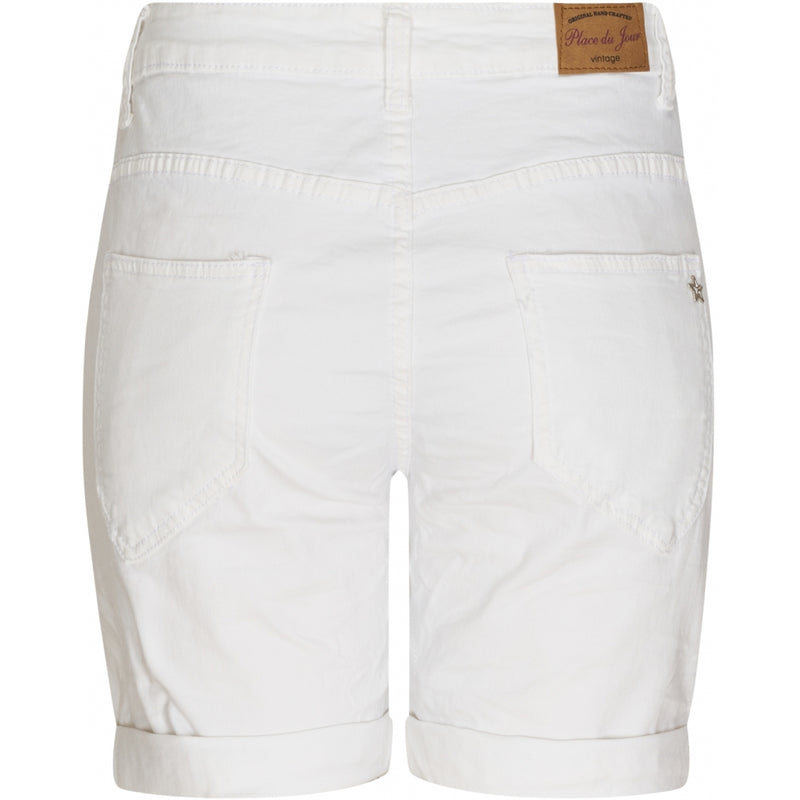 Place du Jour LOLA dame shorts med lapper Shorts White