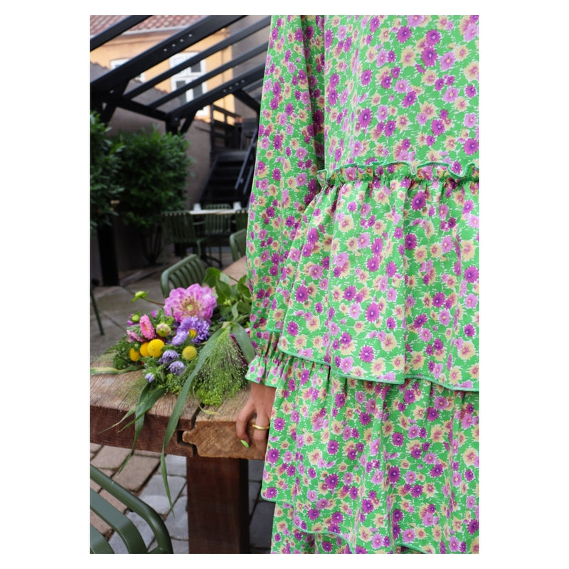Liberté Liberté kjole DANNI Dress Green Flower