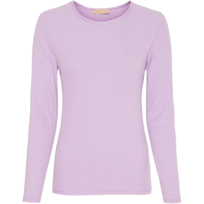 MARTA DU CHATEAU Marta du Chateau dame bluse 4906 T-shirt Lilac/White