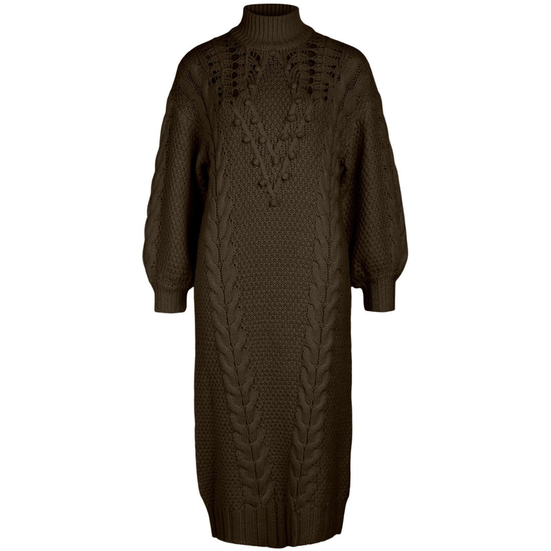 .Object Object dame kjole OBJALISON Restudsalg Dark Earth Melange