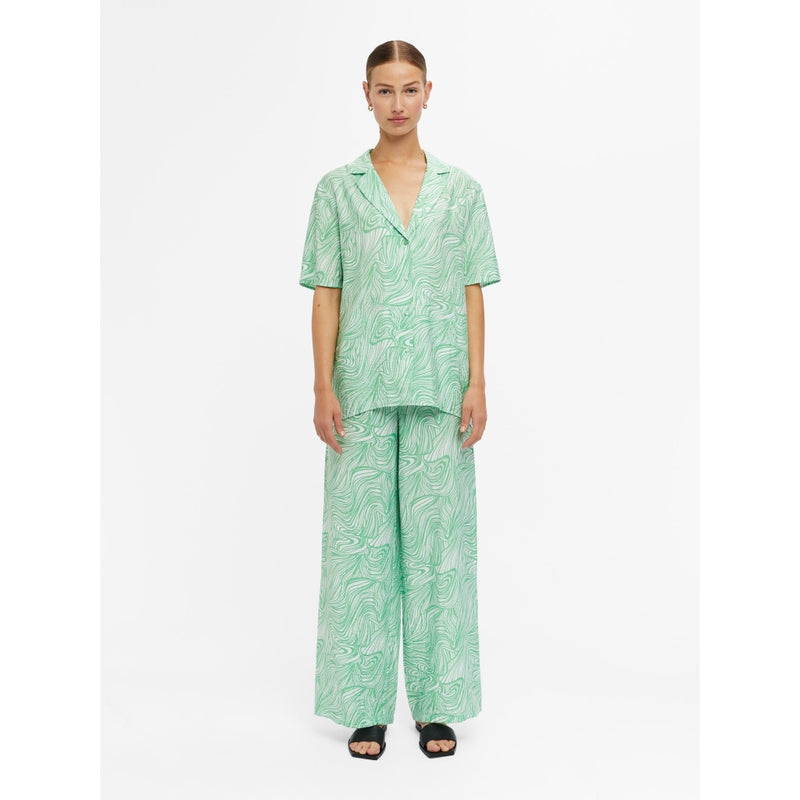 .Object Object dame skjorte OBJTYLLAH Restudsalg Absinthe Green Cloud dancer