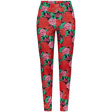 PIECES PIECES X DITTE ESTRUP PCSILLE HW LEGGINS NEW Restudsalg Black Aop Roses