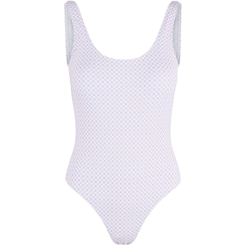 PIECES PIECES dame badedragt PCVANESSA Swimwear Bright White/purple