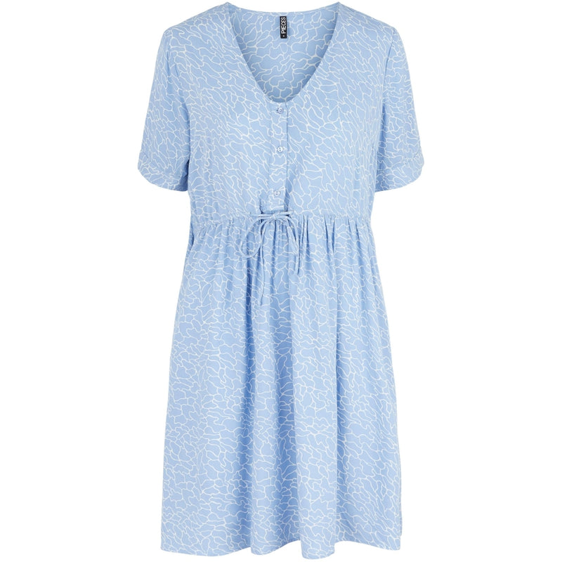 PIECES PIECES dame kjole PCNYA Dress Placid Blue WHITE WAVES