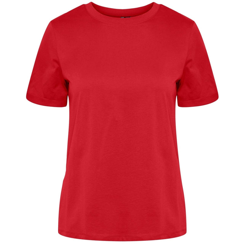 PIECES PIECES dame t-shirt PCRIA TEE Restudsalg High risk red