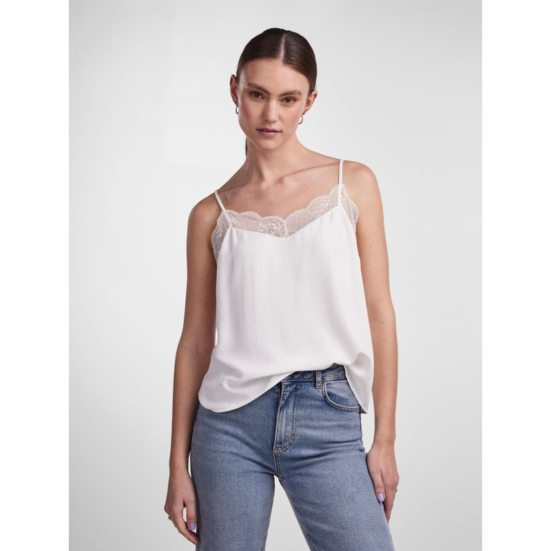 PIECES Pieces dame PCTIFFANY STRAP LACE TOP NOOS BC Top Cloud Dancer