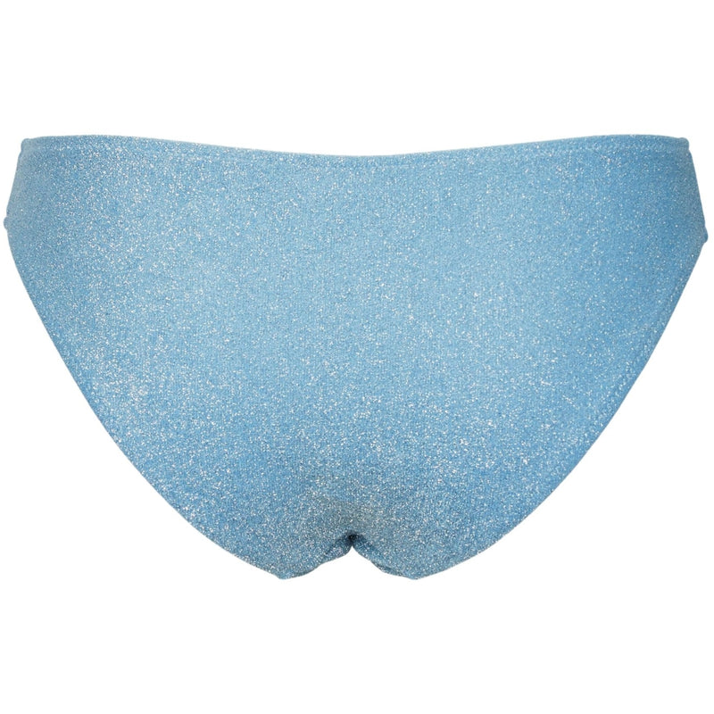 PIECES Pieces dame bikini underdel PCBLING Swimwear Alaskan Blue Silver lurex