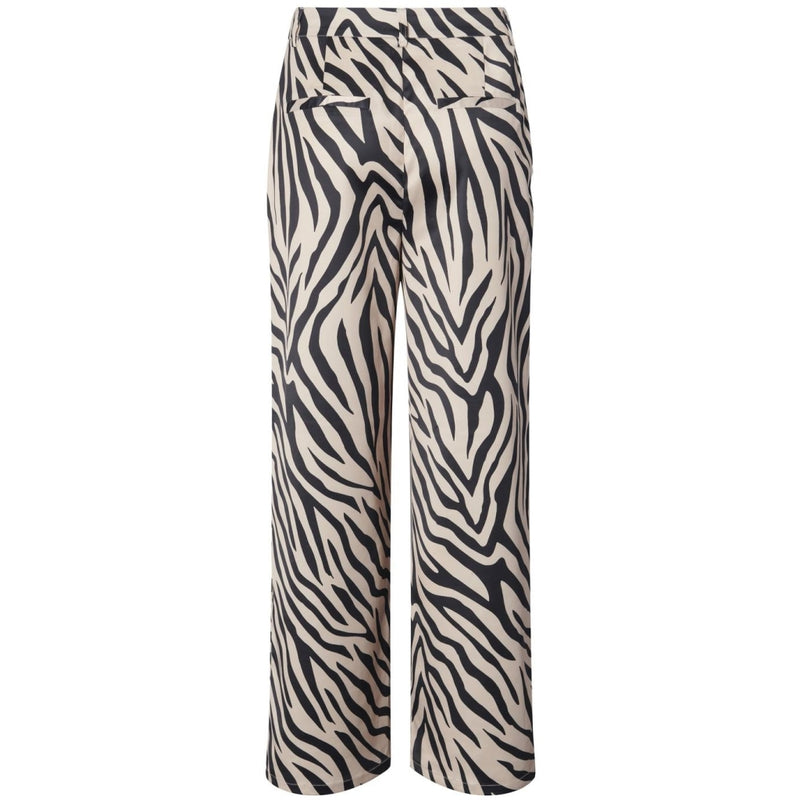 PIECES Pieces dame bukser PCZEBRANE Pant Nomad Black Zebra