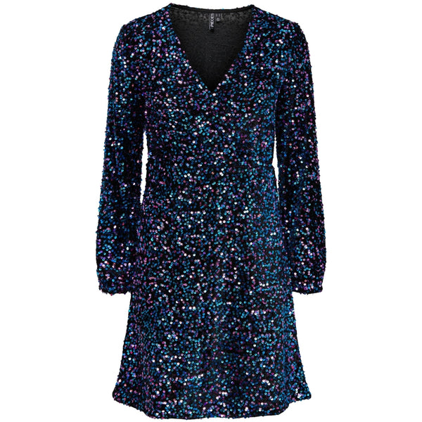 Pieces dame kjole PCKAM Black Multi sequins