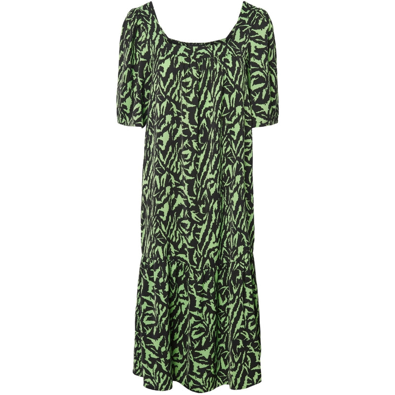 PIECES Pieces dame kjole PCLONSE Restudsalg Black Green