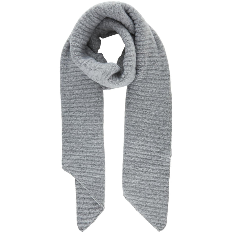PIECES Pieces dame tørklæde PCPYRON Scarf Light Grey Melange