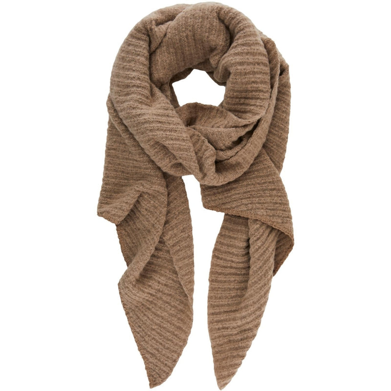 PIECES Pieces dame tørklæde PCPYRON Scarf Silver Mink
