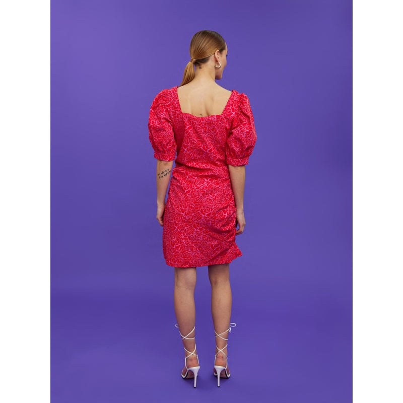 Vero Moda Vero Moda dame kjole VMALASKA Dress Flame Scarlet FLOWERS