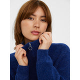 Vero Moda Vero Moda dame strik VMPLAZA Knit Sodalite Blue Melange Silver Zipper