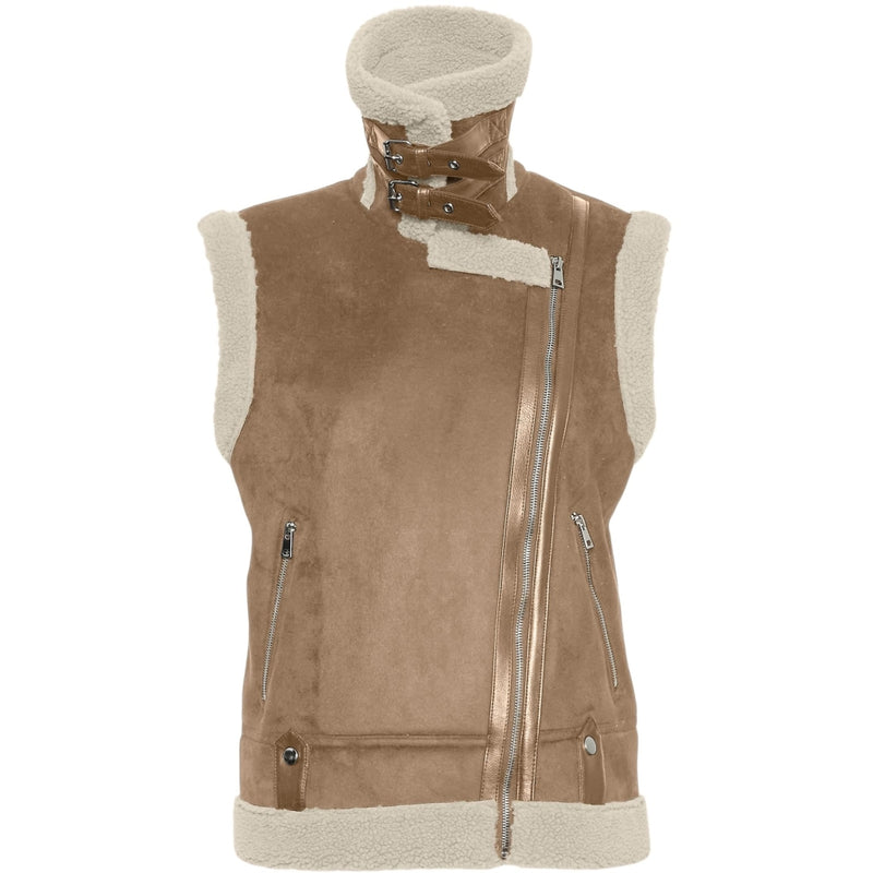Vero Moda Vero Moda dame vest VMVEGA Restudsalg Tigers Eye OATMEAL TEDDY