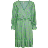 Y.A.S YAS 3/4 kjole yasstelli Dress Summer Green Purple flowers